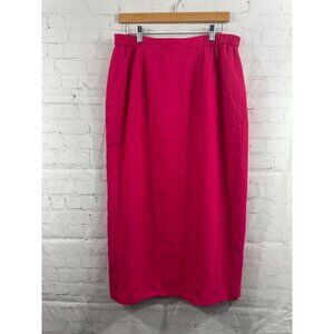Justin Taylor Skirt Womens Size 18 Hot Pink Long Pencil Dressy Fully Lined